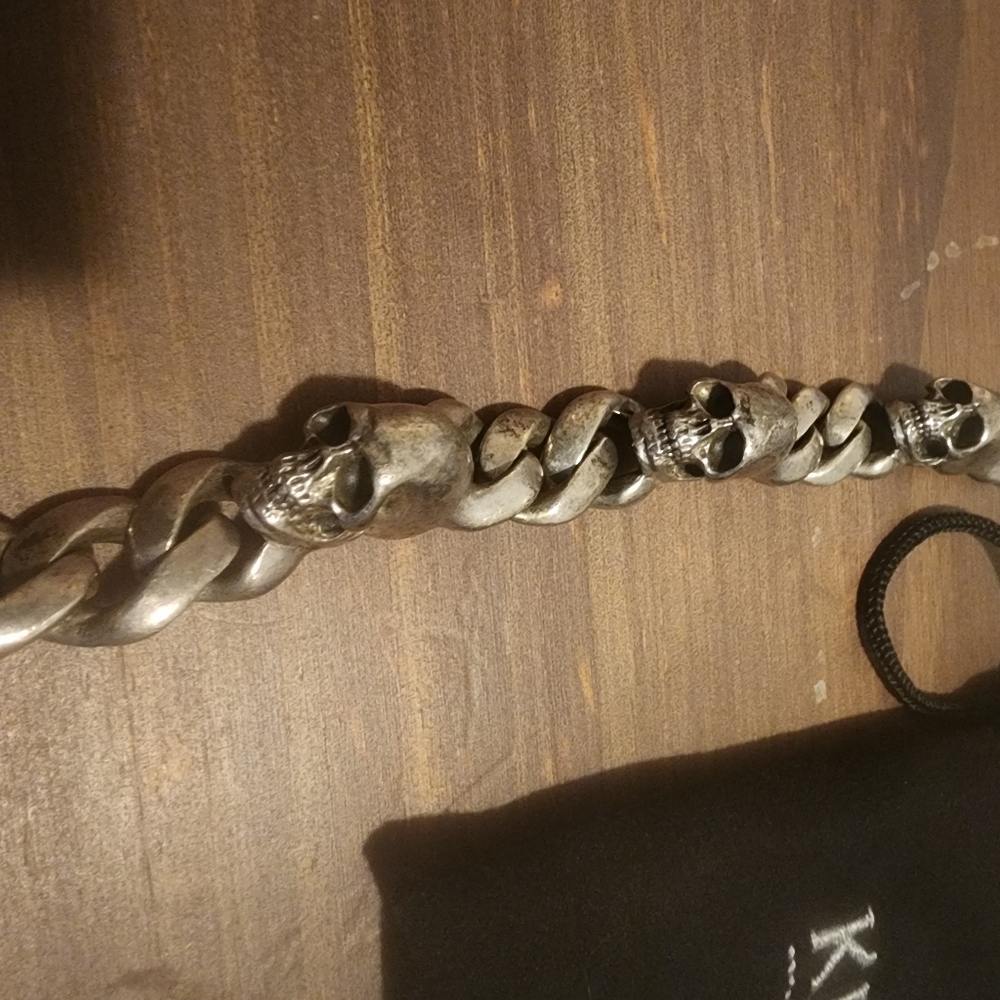 King baby skull and chain bracelet - Picture 5 of 6